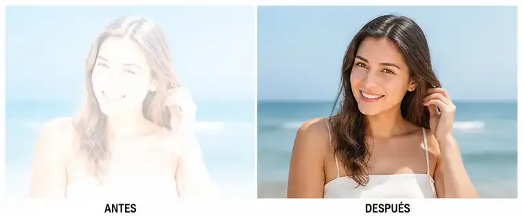 Ejemplo de corrección de fotografía sobreexpuesta con demasiada iluminación